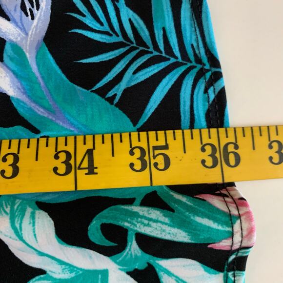 TOMMY BAHAMA GOLF Dress L Athletic Tennis Tropical Floral Ruffle Hem Quarter Zip - Picture 13 of 13